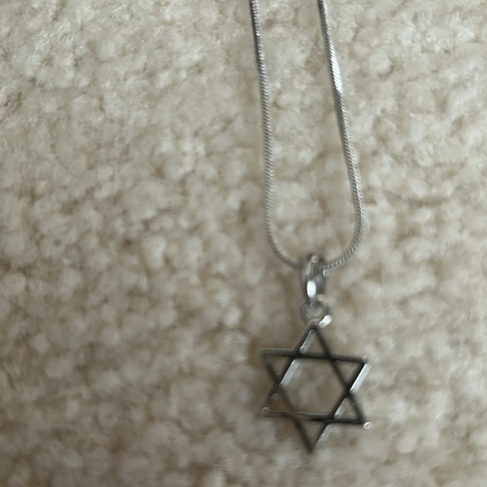 Silver colored Star of David necklace - Picture 1 of 2